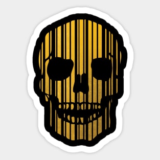 golden skull Sticker